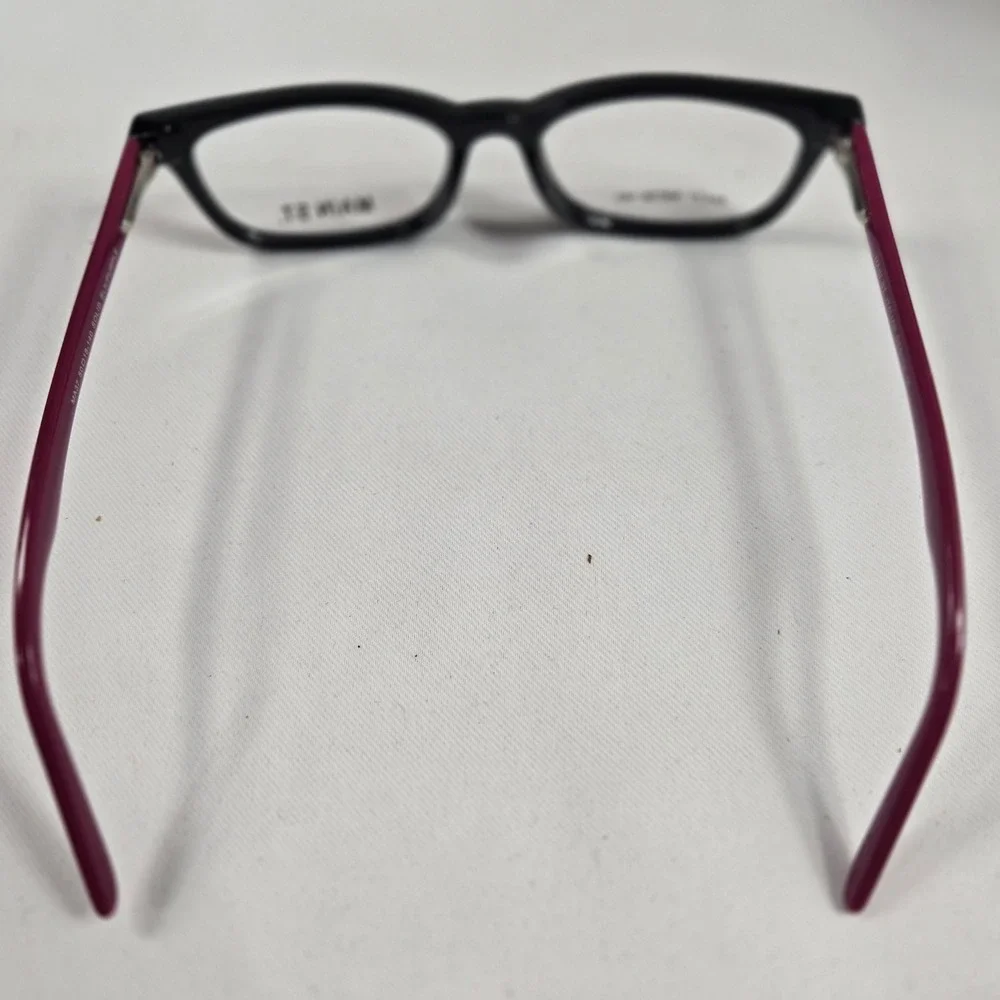 Main St. Eyeglasses Frames Black‎ Purple Italian Design MA37 50-18-140 New